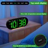 PZJFH Digital Alarm Clock, Black Case with Green LED Display