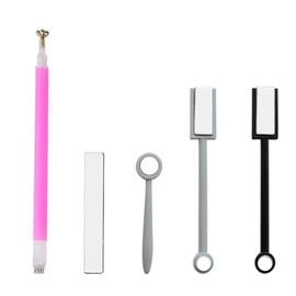 LAEMALLS Pack of 5 Magnetic Stick Tool for Cat Eye Gel Polish UV LED, Magic 3D DIY Strip Grid Nail Art Tools, Perfect Cat Eye Effect, Suitable for Professionals and Beginners #2