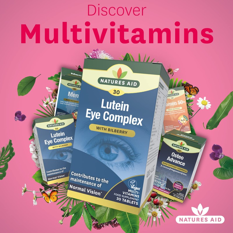 Natures Aid Lutein Eye Complex with Bilberry - Pack of