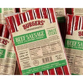 Burgers' Smokehouse Sausage Snack Sticks (Beef w/Jalapeno & Cheese)