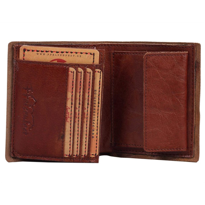 FFelsenfest Skull Biker Wallet Brown I Gift Idea for Motorcyclists,
