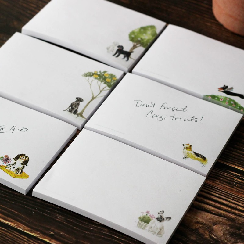 Dog Breeds Sticky Notes - 4" x 3" 50 Sheets.