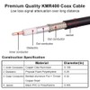 MOOKEERF 2ft 2PCS KMR400 PL259 Male to Male Coaxial Cable