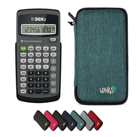 TI-30Xa Scientific Calculator Basic Package Including Wyngs Protective Case Turquoise