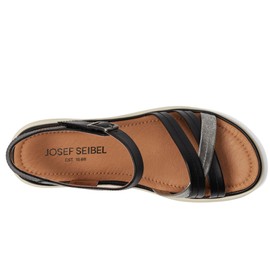 Josef Seibel Women's Sevran 02 Sandal, Black Multi, 7-7. 5