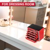 P.I.T. Mini Red Tool Box, Portable 3 Drawer Steel Stackable