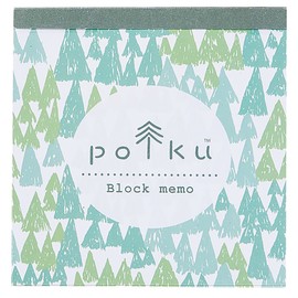 Marushin 0545012300 Notepad Polk Memo / A Set, Scandinavian Fashionable, Cute, H3.9 x 3.9 inches (10 x 10 cm), Mother's Day, Birthday, Gift, Gift
