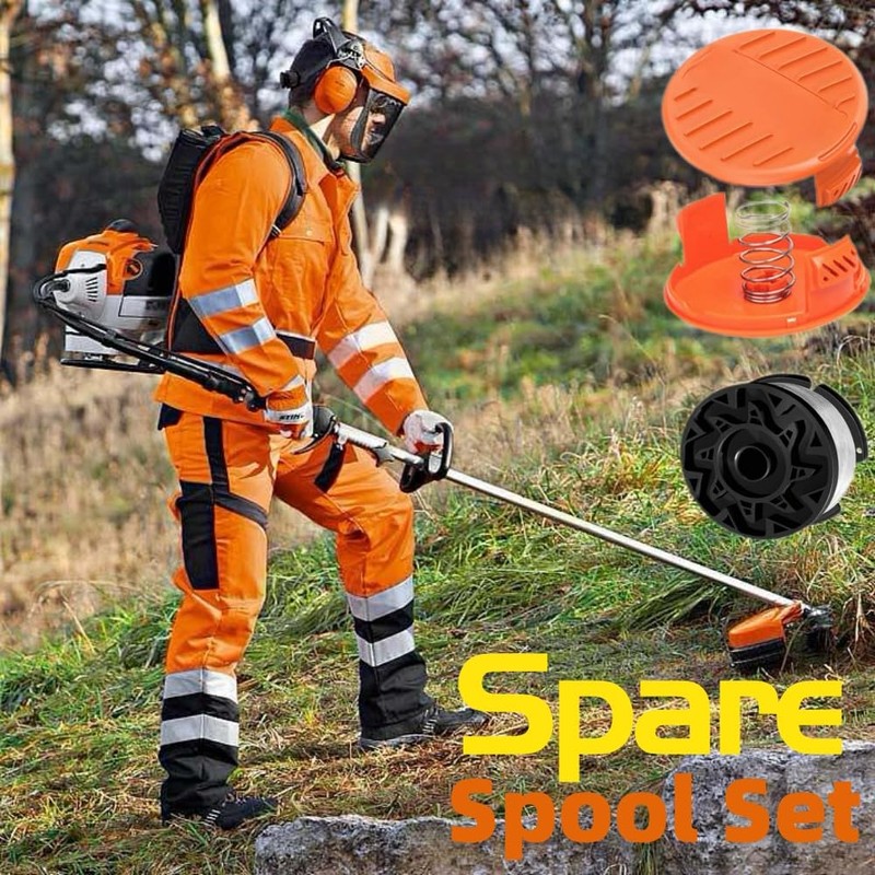 Replacement thread spool for grass trimmer, grass trimmer thread spools