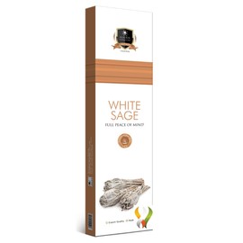 Alaukik Incense Sticks Hand Rolled 3 Packs of 12 sticks 50grams with JRose Incense Stick Holder (White Sage)