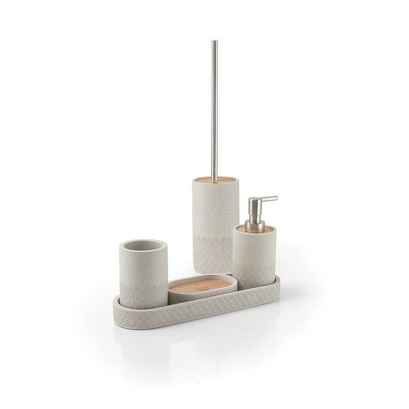Gedy Toilet Brush Cement Grey 10 x 47.5 cm
