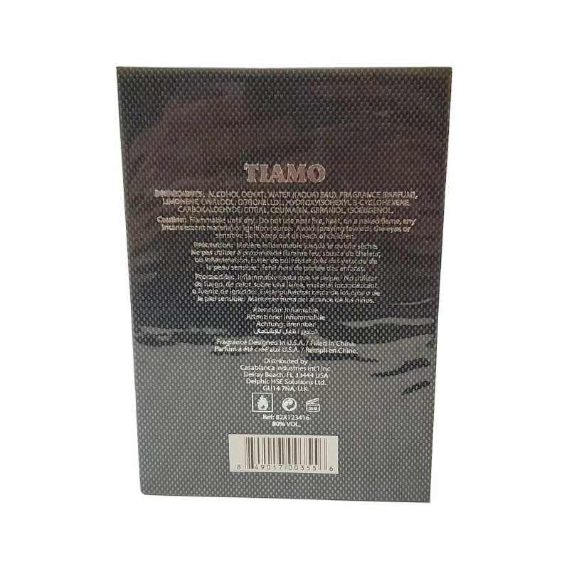 Blaze Parfum TIAMO COLOGNE FOR MEN 100ML (3.4 OZ) BY