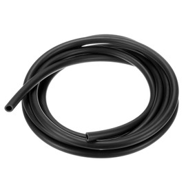 M METERXITY Lubricating Oil Hoses, 6mm (1/4 Inch) ID x 10mm (3/8 Inch) OD 9.84FT Rubber Tubing Hose Pipe for Irrigation/Small Equipment/Outdoor/Garden Water Tubing [Black]