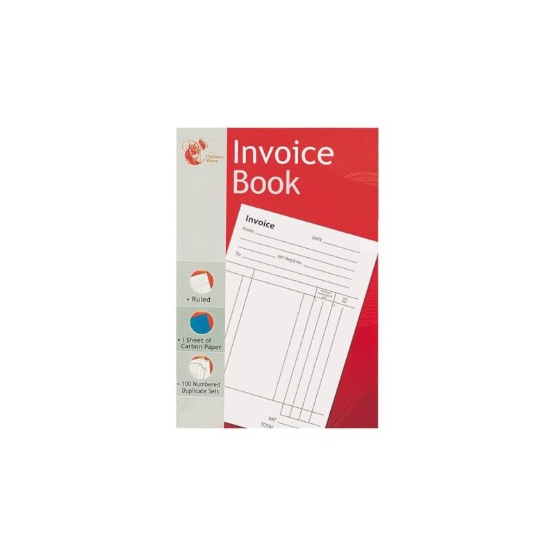 151 Chiltern Wove Full Size Invoice Receipt Book A5 1-80
