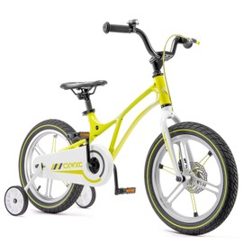 CXWXC Kids Bike - 16 Inch Children Bicycle for Boys Girls Age 5-7 Years, Single Speed Lightweight Kids Bikes with Training Wheel, Disc Hand Brake (Green, 16 Inch)