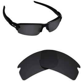Alphax Stealth Black Polarized Replacement Lenses for Oakley Flak 2.0 OO9295