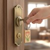 100 Pcs Wooden Keychain Blanks Bulk Rectangle Keychain Blanks