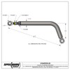 5.5 Bend Lightweight Chromoly Adjustable Panhard Bar, 20 Inch