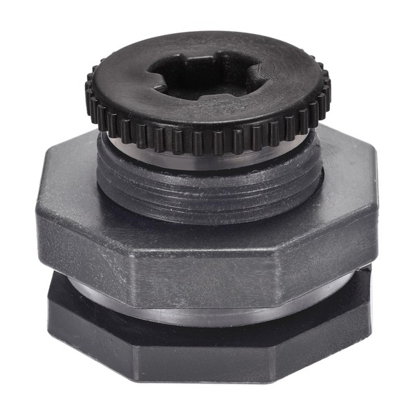 sourcing map PVC Bulkhead Tank Adapter with Plug Fitting G1/2