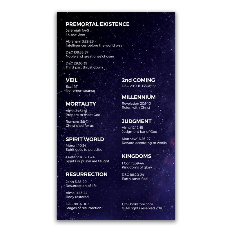 Plan of Salvation Bookmark - Galaxy