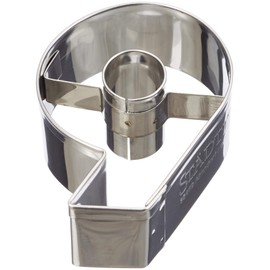Staedter Haus Cookie Cutter edelstahl 6,5 cm, silber, Nummer 6/9