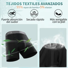 EKQ Boxer Hombre Bambu 6 Piezas Ropa Interior Hombre Calzones Boxer Brief Elásticos Transpirables Calzoncillos con Deportive