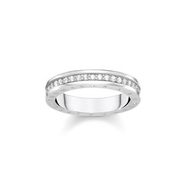 THOMAS SABO TR2254-051-14 Women's Ring with White Stones Pavé Silver 925 Sterling Silver, Sterling Silver