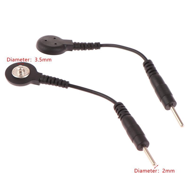 TENS Electrode Cable 3.5mm Snap to 2mm Pin (Pack of