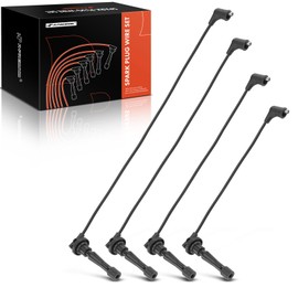 A-Premium Ignition Spark Plug Wires Set of 4 Compatible with Honda CR-V CRV 1997-2001 & Acura Integra 1990-2001, 1.8L 2.0L DOHC