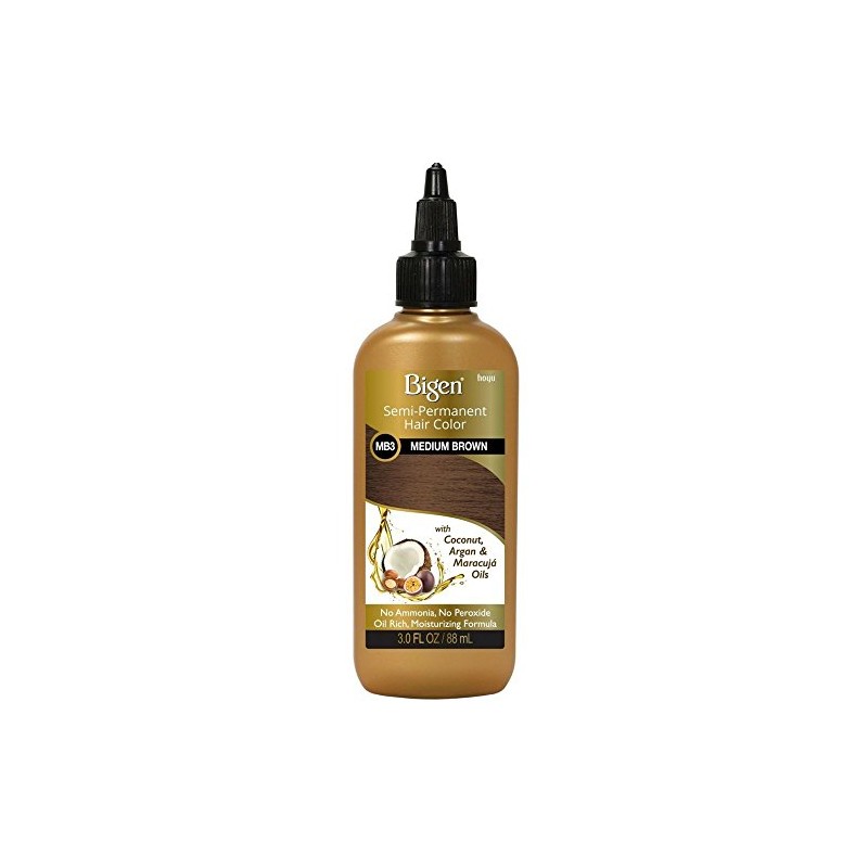 Bigen Semi Permanent Hair Color, #MB3 Medium Brown, 3 oz