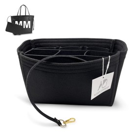 AlgorithmBags design for LV Neverfull MM Luxury Purse Organizer Insert Shaper Liner Divider, Black Noir