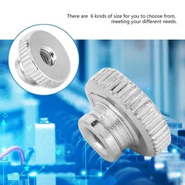 Agatige Knurled Nut M3, 10 Pieces, Star Handle, Nickel-Plated Carbon Steel, Round Handle Knobs