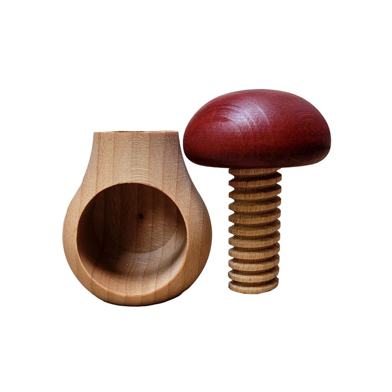 Wooden World 2 x Nutcracker made from natural beech wood