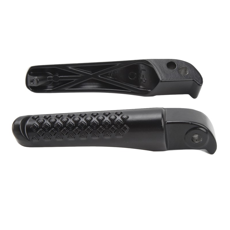 2Pcs Front Foot Peg Bracket Left And Right Black Footrest