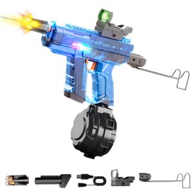 RoserRose Electric Water Gun with 800 ml Large Capacity, Cool LED Flash Effects, Automatic and Manual Modes Electric Water Gun for Adults Children