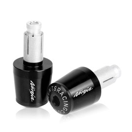 R QIANKONG 7/8"22mm Motorcycle Handlebar Ends Caps,Aluminum Handle Bar Grips Plugs Caps Compatible with Ninja 400 650 1000SX ZX6R ZX9R ZX10R ZX12R ZX14R ER6F ER6N(black)