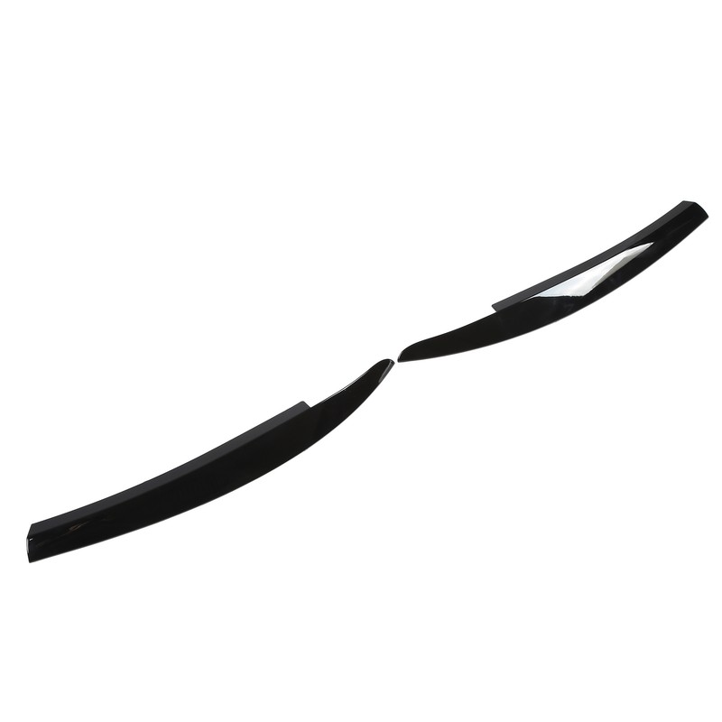 2Pcs/Set Front Headlight Eyebrow Eyelid Strips Cover Trim Glossy Black