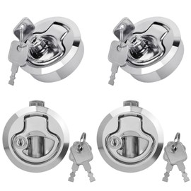 Biugaaufai 4 PCS 2 Inch Zinc Alloy Flush Pull Hatch Latch Lock Boat Latches, Boat Flush Pull Hatch Latch for Yachts & RVs Durable Deck Hardware