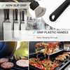 Anmarko Stainless Steel Metal Spatula, Hamburger Turner with Black Handle