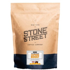 Stone Street Cold Brew Coffee, High Caffeine ‘Boost Blend’ with Chocolate Mocha Flavor, Coarse Ground Flavored Coffee, Dark Roast, 1 LB