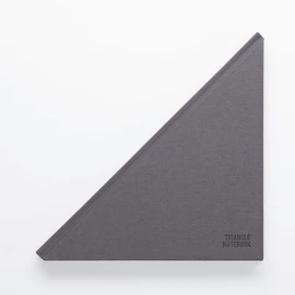 Triangle Notebook - Unique Design - Fabric Hardcover Triangle Notebook (Grey)