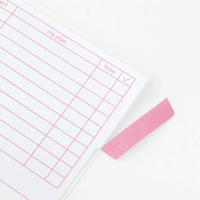 Sunstar Bungu S2818183 Fusen Spirit Study Planner Sticky Notes, Pink