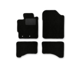 Bär-AfC TY05170 Classic Car Floor Mats for Toyota Yaris Hybrid from 2012 Onwards, Car Mats Needle Fleece Black, Edging Black Edging, Textile Foot Protection, Set of 4