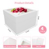 DEENSU 4 Pack 12x12x8 Inch White Cake Boxes with Window