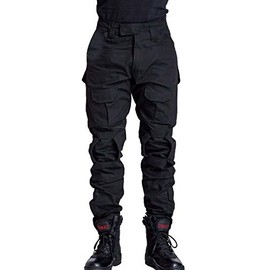 AKARMY Men's Military Tactical Casual Camouflage Multi-Pocket BDU Cargo Pants Trousers G3WF Black