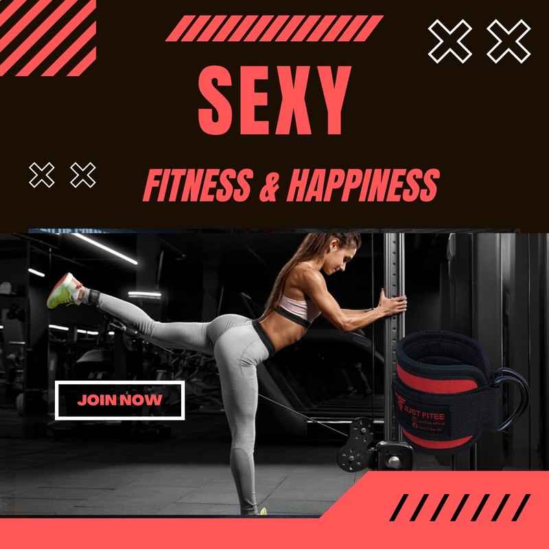 Just Fitee Ankle Straps for Cable Machine Attachments Gym Ankle