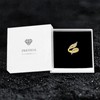 praymos Gold Ring for Women Angel Wings Cubic Zirconia Rings