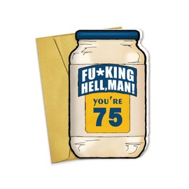 Detuca 75th Birthday Card, 75th Birthday Decorations for Men Women, Funny 75th Birthday Gifts for Dad Mom, Happy Birthday Gifts Ideas for 75 Year Old Grandparents