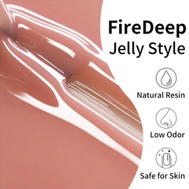 Firedeep Jelly Creme Beige Gel Nail Polish 16ml Sheer Beige Nail Polish UV/LED Soak Off Gel Polish for Spring Summer 1Pcs