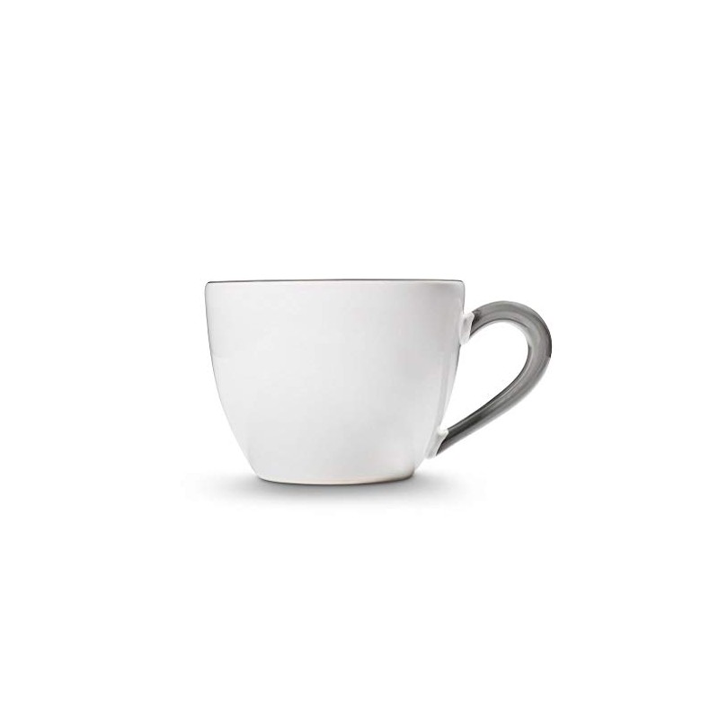 GMUNDNER KERAMIK Teacup Maxima Capacity: 0.4 Litres Grey Rim Crockery