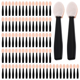100 Stück Lidschatten Applikator Einweg Lidschatten Dual Seiten Schwamm Applikatoren Pinsel für Make-up Set, Kosmetische, Professionelle Doppel-kopf